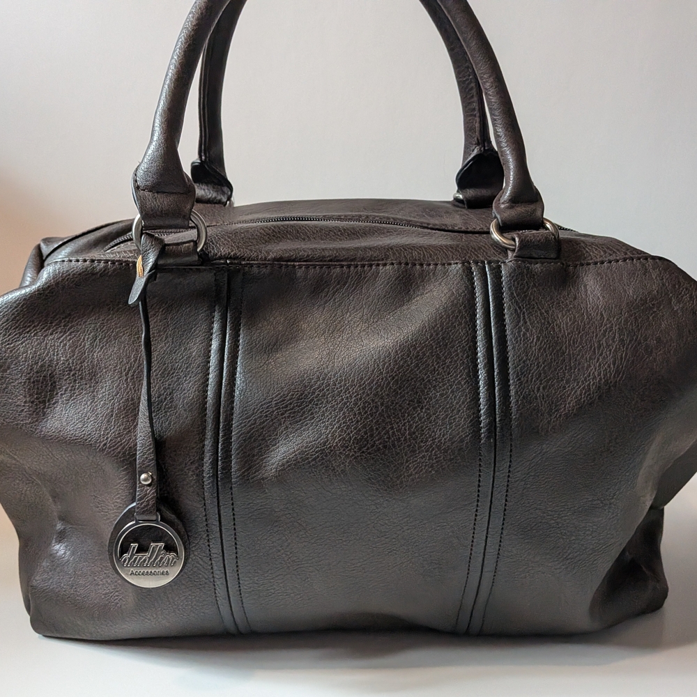 Large Italian Designer Bag With Emblem Hang Tag